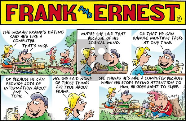 Frank and Ernest on Sunday August 27, 2017 Comic Strip