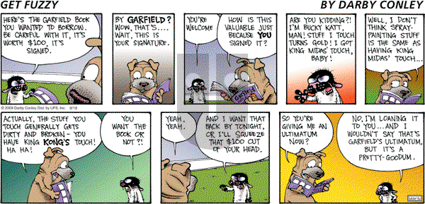 Get Fuzzy on Sunday September 18, 2011 Comic Strip