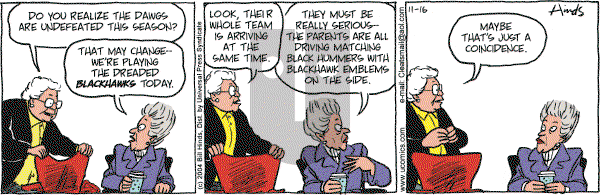 Cleats - Tuesday November 16, 2004 Comic Strip