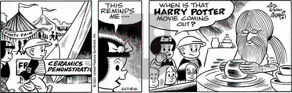 Nancy on Thursday October 18, 2001 Comic Strip