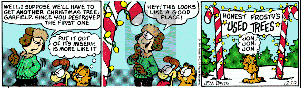 Garfield on Thursday December 20, 1990 Comic Strip