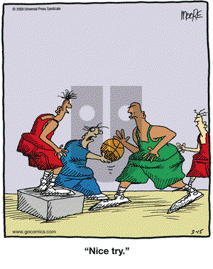 In the Bleachers on Friday February 15, 2008 Comic Strip