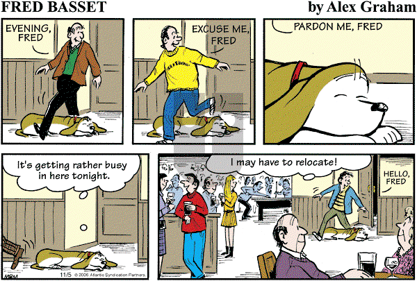 Fred Basset on Sunday November 5, 2006 Comic Strip