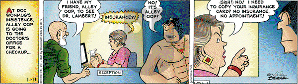 Alley Oop on Monday November 11, 2013 Comic Strip