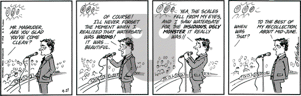 Doonesbury on Thursday September 27, 1973 Comic Strip