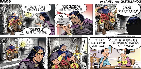 Baldo on Sunday March 30, 2014 Comic Strip