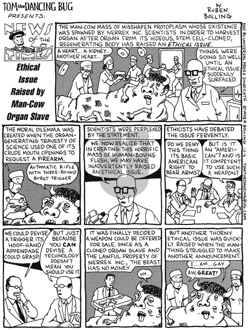 Tom the Dancing Bug on Sunday December 6, 1998 Comic Strip