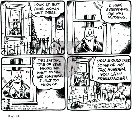Tom Toles on Tuesday December 17, 2002 Comic Strip