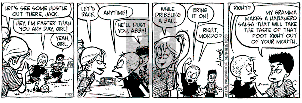 Cleats on Tuesday November 27, 2001 Comic Strip