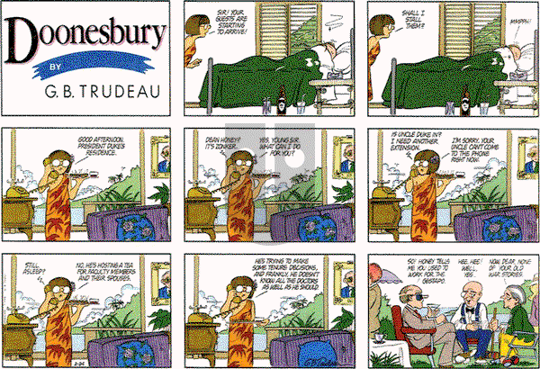 Doonesbury on Sunday February 24, 1985 Comic Strip
