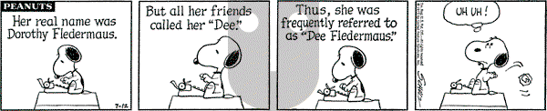 Peanuts - Thursday July 12, 1973 Comic Strip