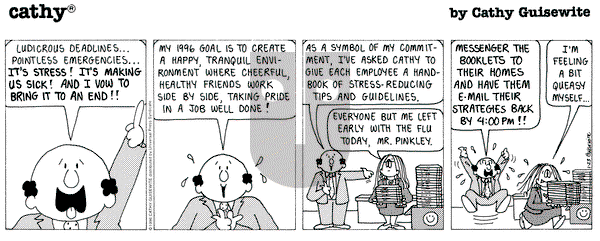 Cathy Classics on Tuesday January 23, 1996 Comic Strip