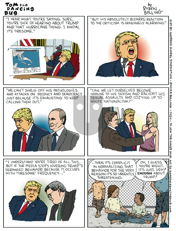 Tom the Dancing Bug on Friday September 13, 2019 Comic Strip