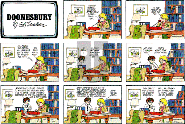 Doonesbury on Sunday September 11, 1977 Comic Strip