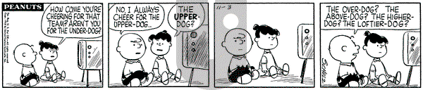 Peanuts on Monday November 3, 1958 Comic Strip