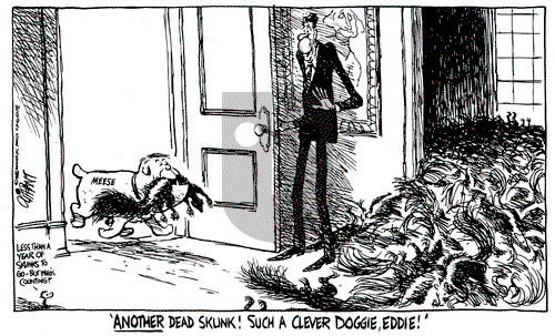 Pat Oliphant on Monday February 1, 1988 Comic Strip