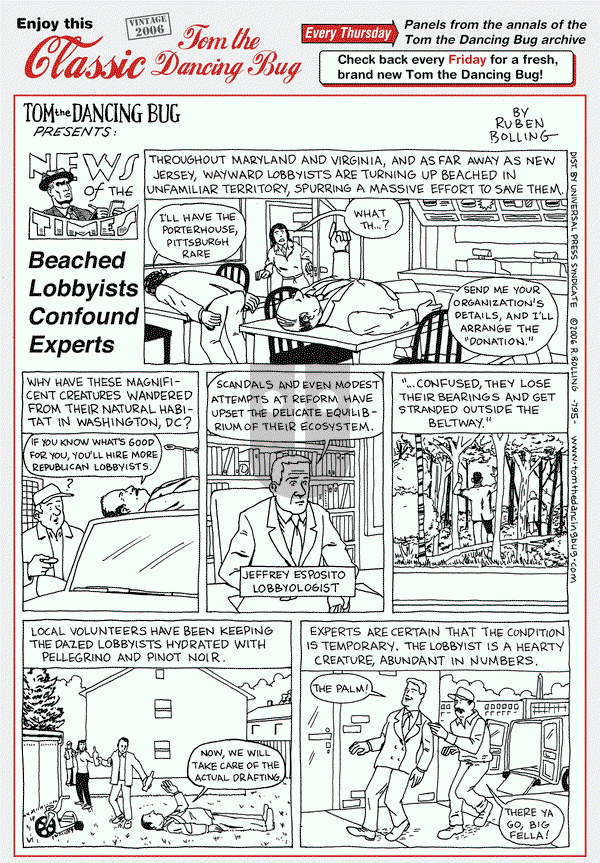 Tom the Dancing Bug on Thursday May 3, 2018 Comic Strip