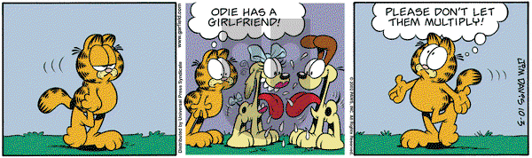 Garfield - Thursday October 3, 2002 Comic Strip