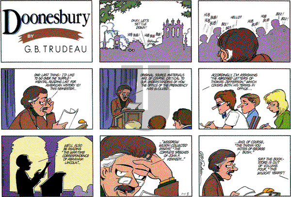 Doonesbury on Sunday January 15, 1989 Comic Strip