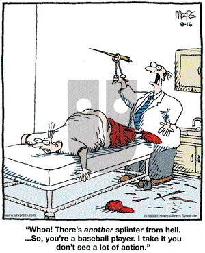 In the Bleachers on Monday August 16, 1999 Comic Strip