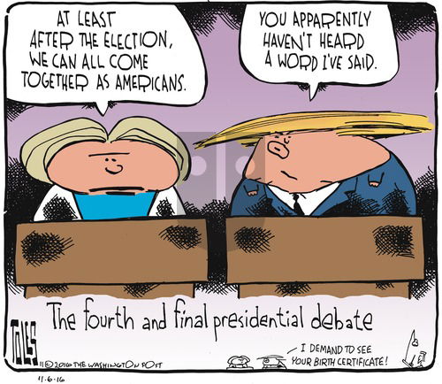 Tom Toles on Sunday November 6, 2016 Comic Strip