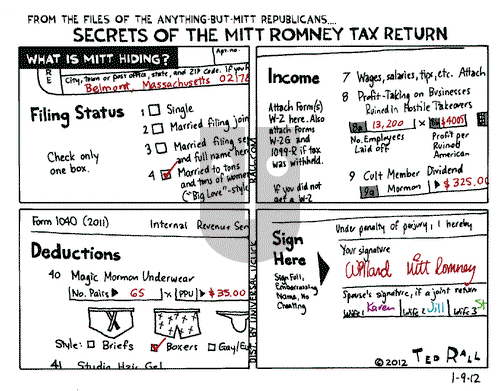 Ted Rall - Monday January 9, 2012 Comic Strip
