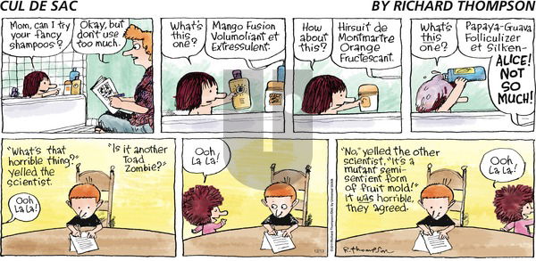 Cul de Sac on Sunday December 13, 2015 Comic Strip