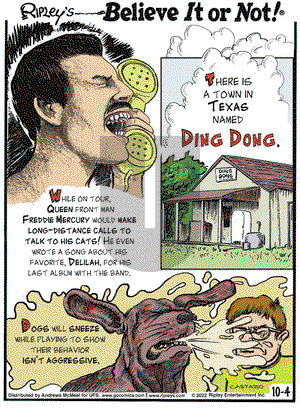 Ripley's Believe It or Not - Tuesday October 4, 2022 Comic Strip