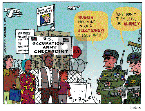 Ted Rall on Monday February 26, 2018 Comic Strip