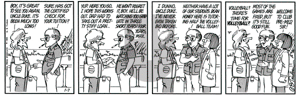Doonesbury on Monday January 7, 1985 Comic Strip