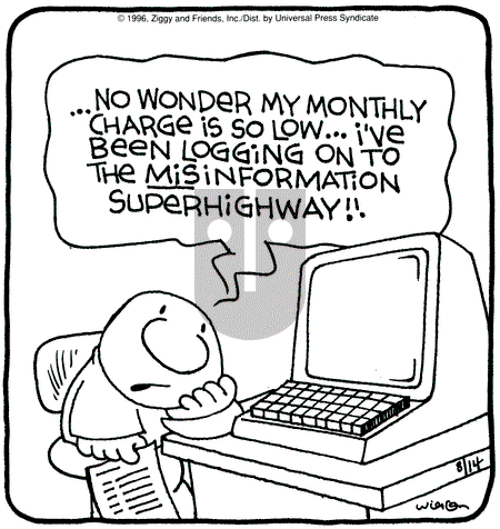 Ziggy - Wednesday August 14, 1996 Comic Strip