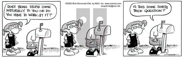 Soup to Nutz - Old on Tuesday June 7, 2005 Comic Strip
