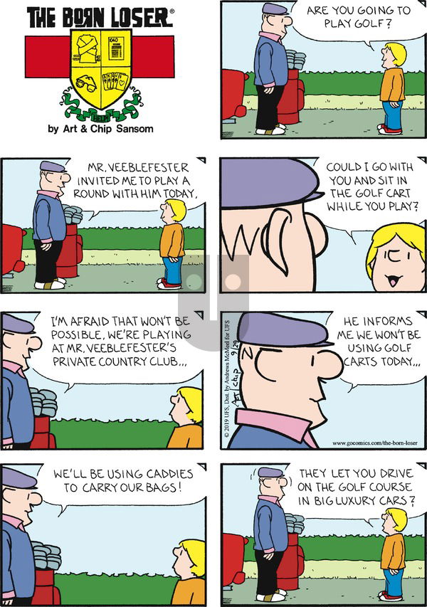 The Born Loser on Sunday September 29, 2019 Comic Strip