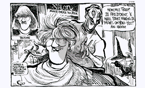 Pat Oliphant on Monday March 16, 1998 Comic Strip