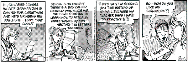 For Better or For Worse on Monday November 8, 1999 Comic Strip