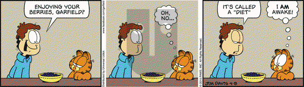 Garfield on Wednesday April 8, 2015 Comic Strip