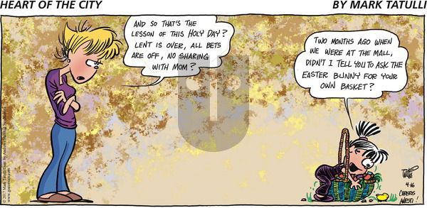 Heart of the City on Sunday April 16, 2017 Comic Strip