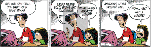 Baldo on Thursday April 19, 2001 Comic Strip