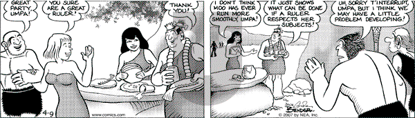 Alley Oop on Monday April 9, 2007 Comic Strip