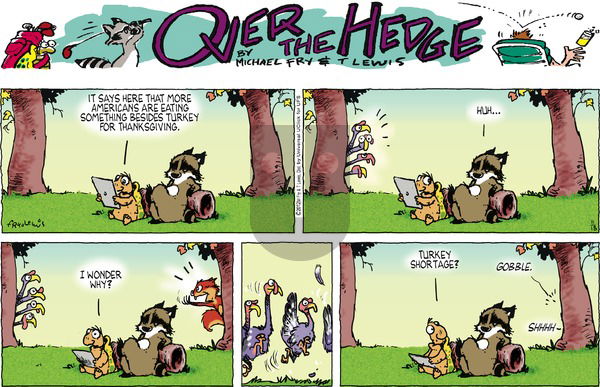 Over the Hedge on Sunday November 18, 2012 Comic Strip
