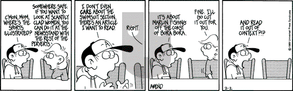FoxTrot - Thursday February 2, 1989 Comic Strip