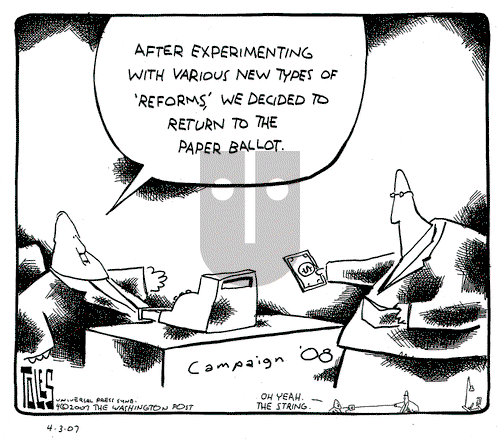 Tom Toles on Tuesday April 3, 2007 Comic Strip