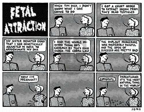 Ted Rall on Saturday March 14, 1998 Comic Strip