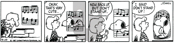 Peanuts on Tuesday September 29, 1987 Comic Strip