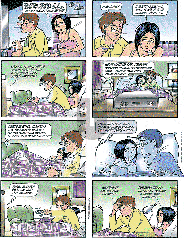 Doonesbury - Sunday December 15, 2002 Comic Strip