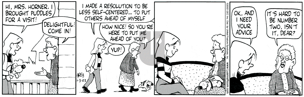 Luann - Friday January 3, 2003 Comic Strip