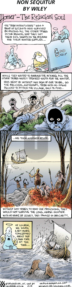 Non Sequitur on Sunday November 15, 2009 Comic Strip