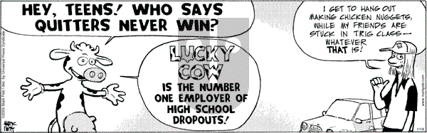 Lucky Cow on Saturday January 19, 2008 Comic Strip