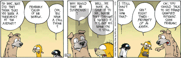 Get Fuzzy on Monday January 15, 2007 Comic Strip