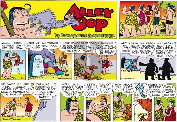 Alley Oop on Sunday July 4, 1999 Comic Strip
